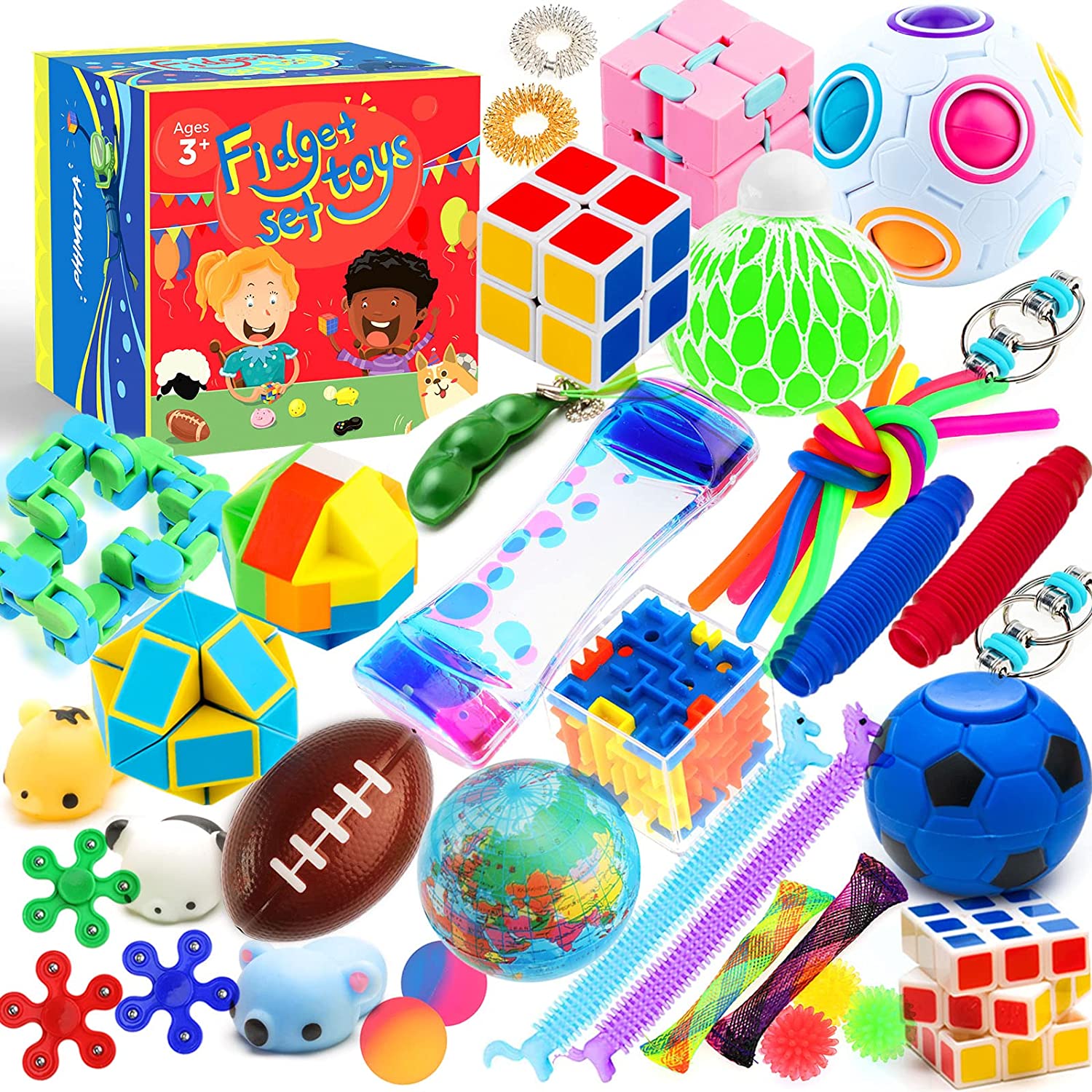 Juego de juguetes sensoriales Montessori multisensoriales 6 en 1